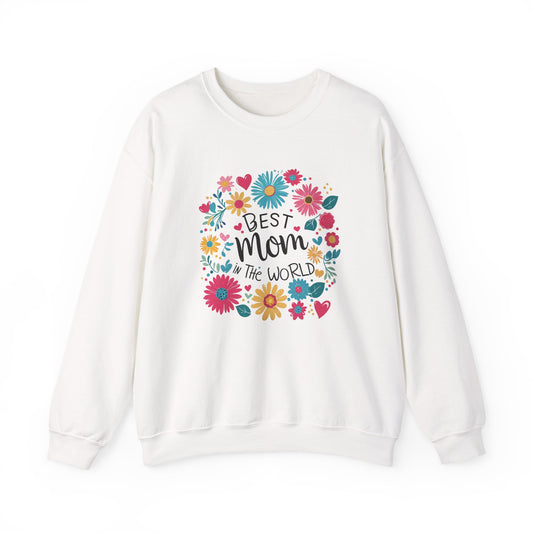 Unisex Heavy Blend™ Crewneck Sweatshirt “Best Mom in the World”