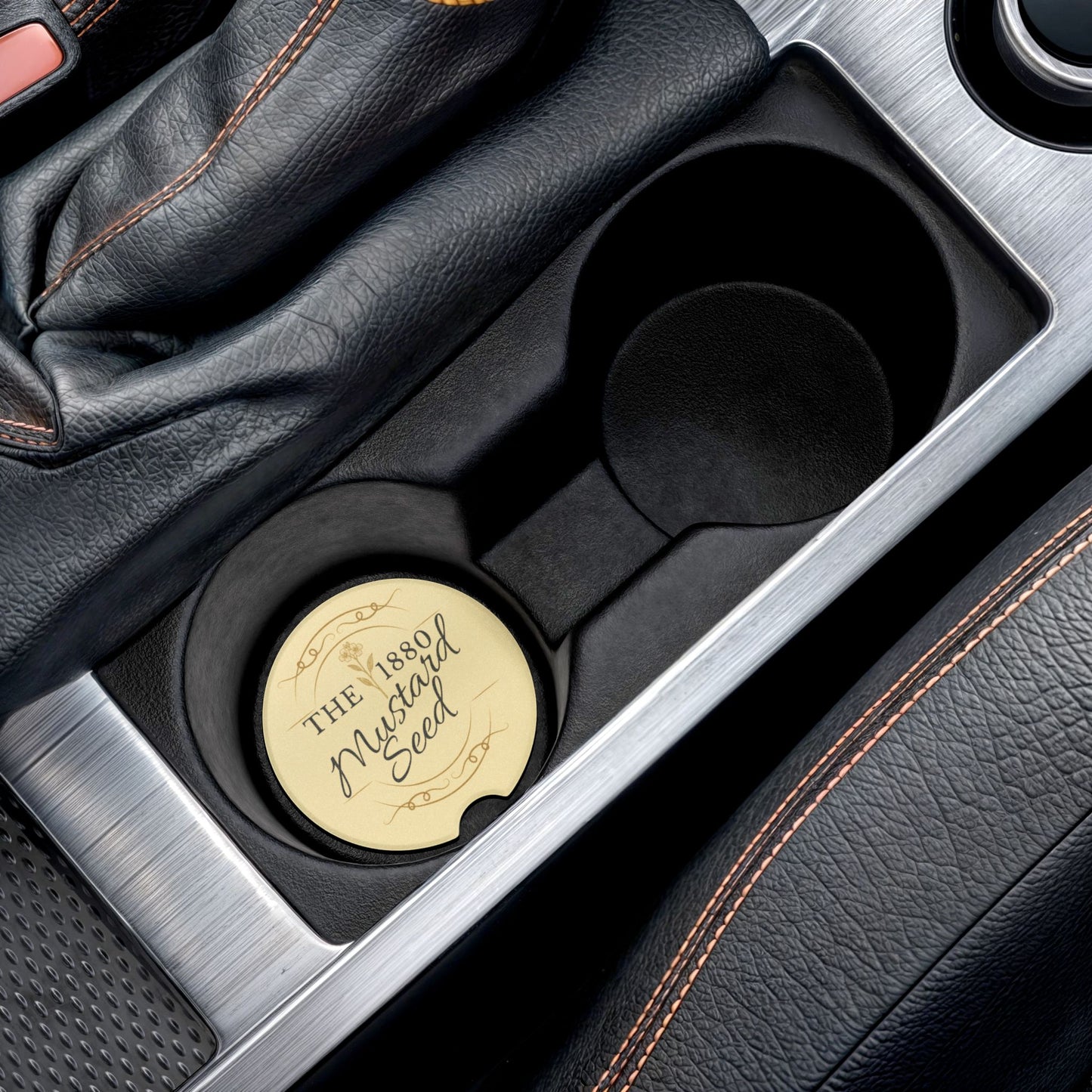 Soapstone Car Coaster — "The 1880 Mustard Seed"