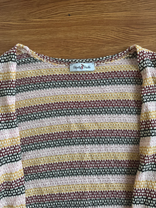 Perfectly Priscilla Multicolor Knit Duster Cardigan | XL