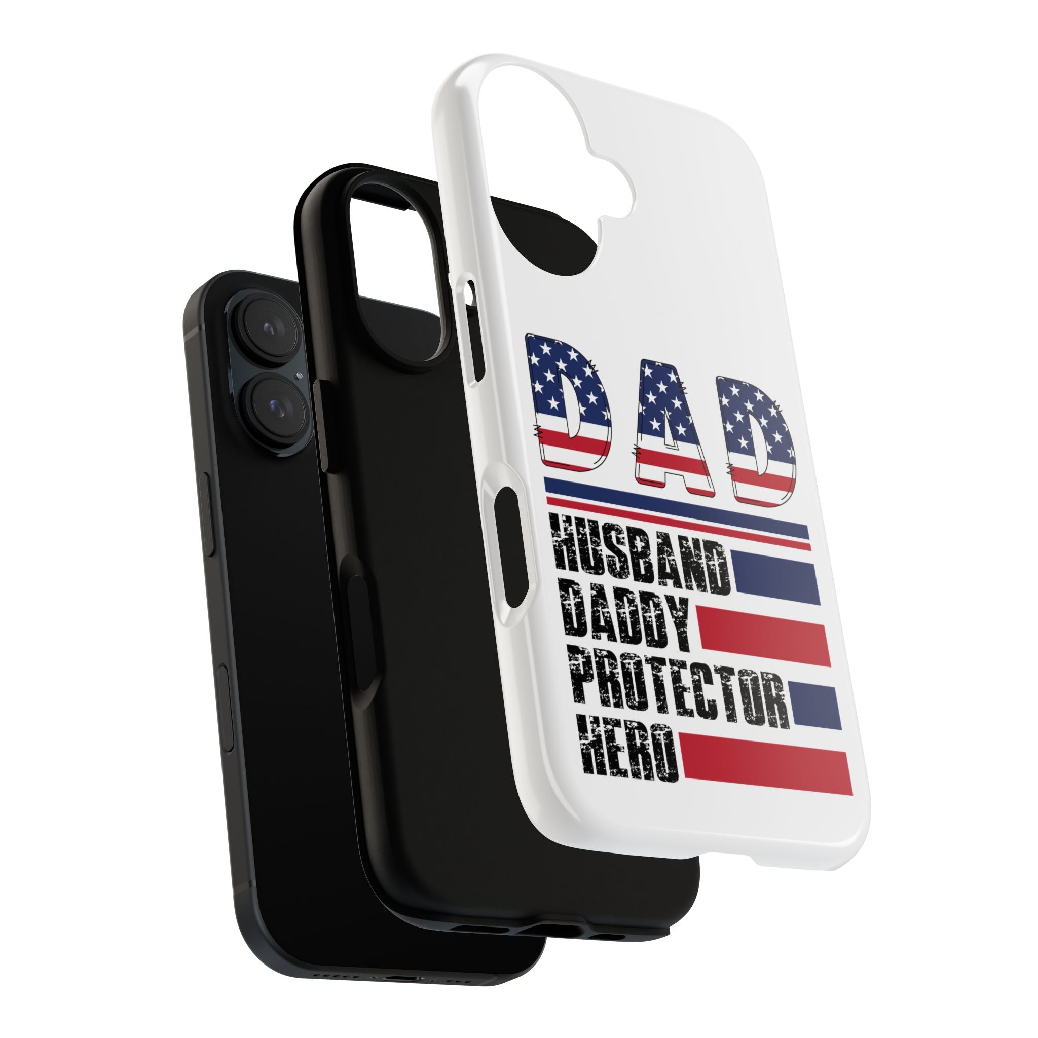Patriotic 'DAD: Husband Daddy Protector Hero' Phone Case