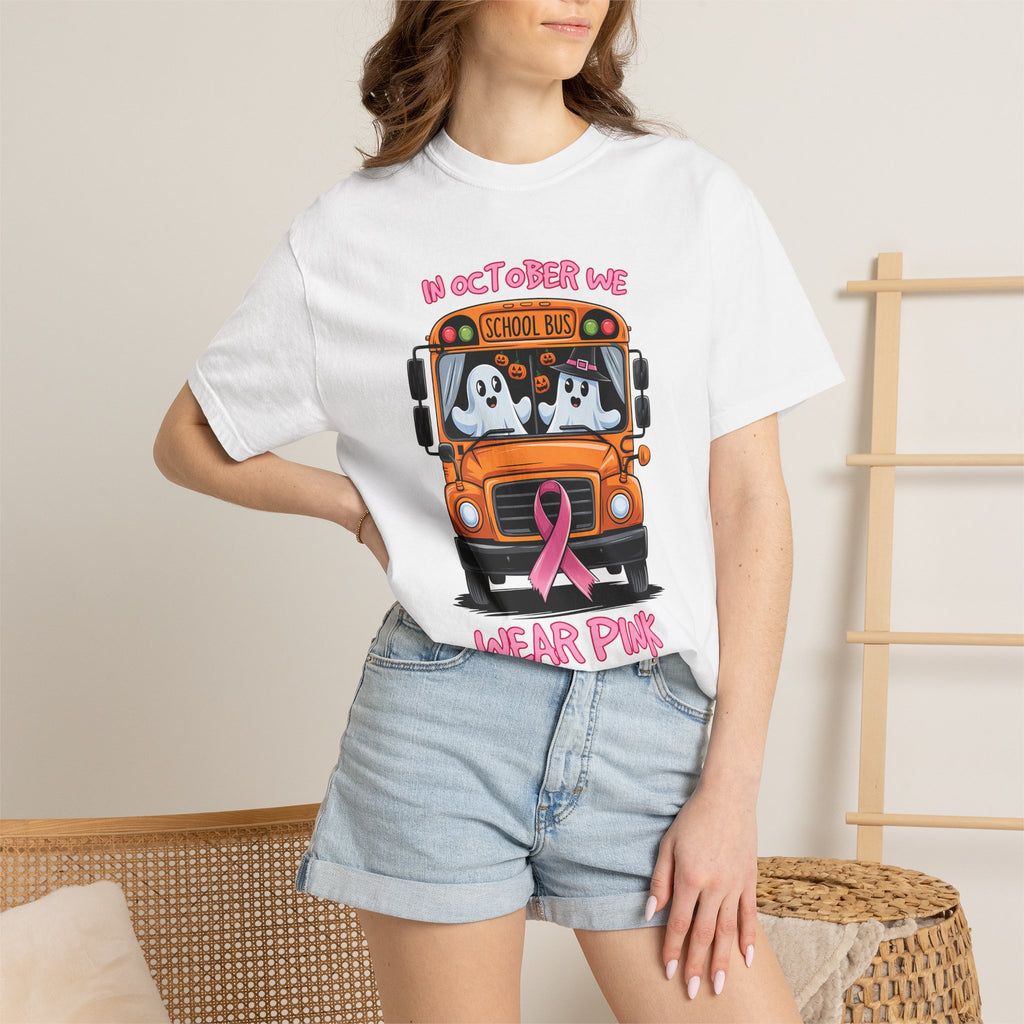 Breast Cancer Awareness School Bus Tee