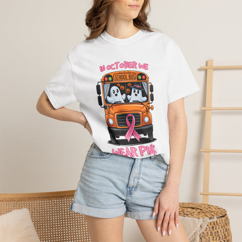 Breast Cancer Awareness School Bus Tee