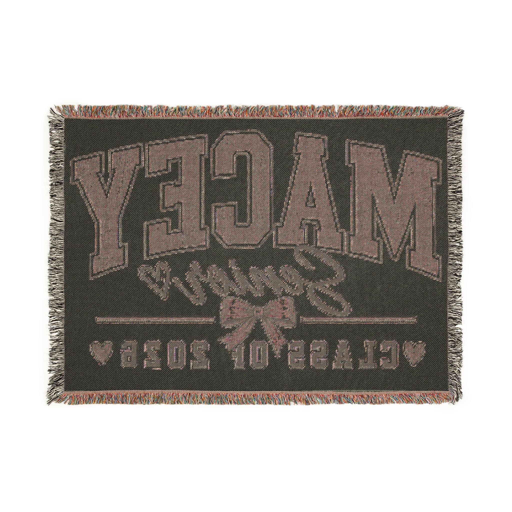 Personalized Senior Class Woven Blanket