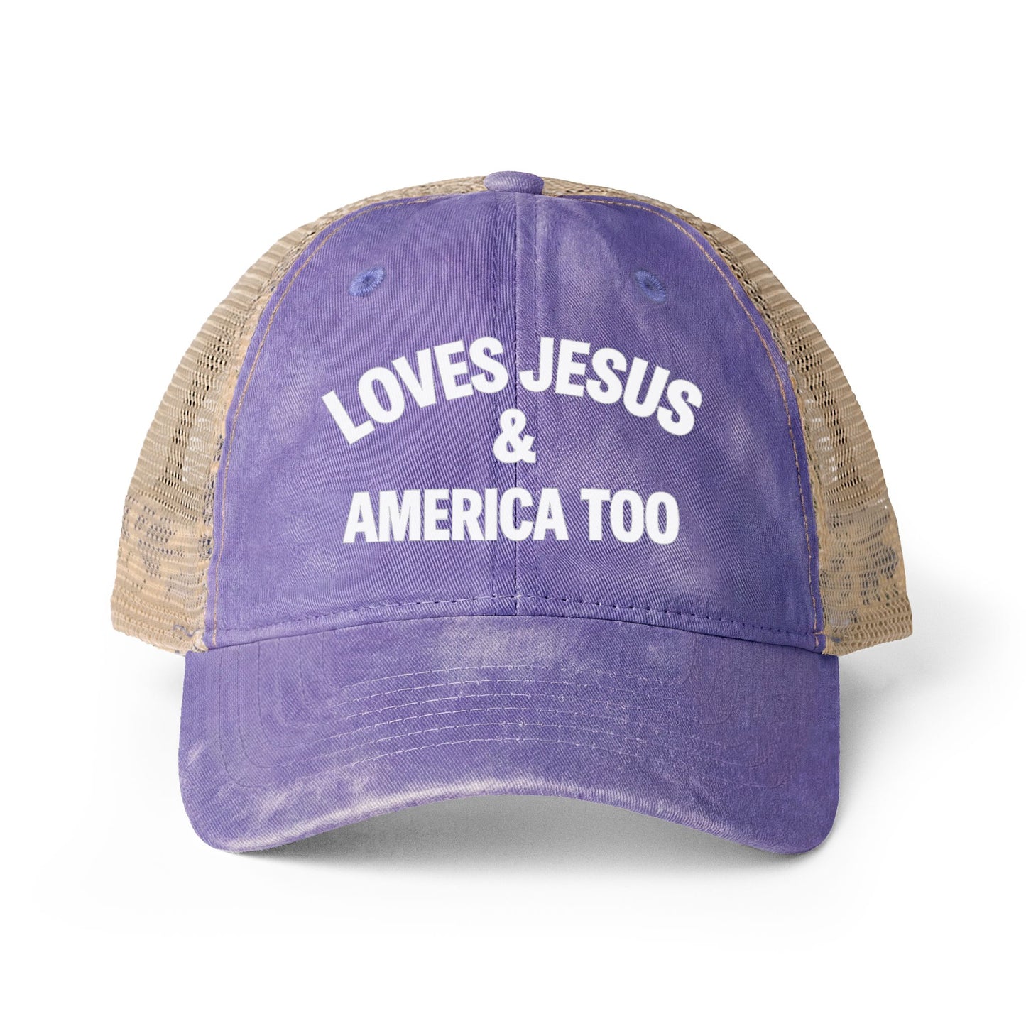 Loves Jesus & America Too Trucker Hat