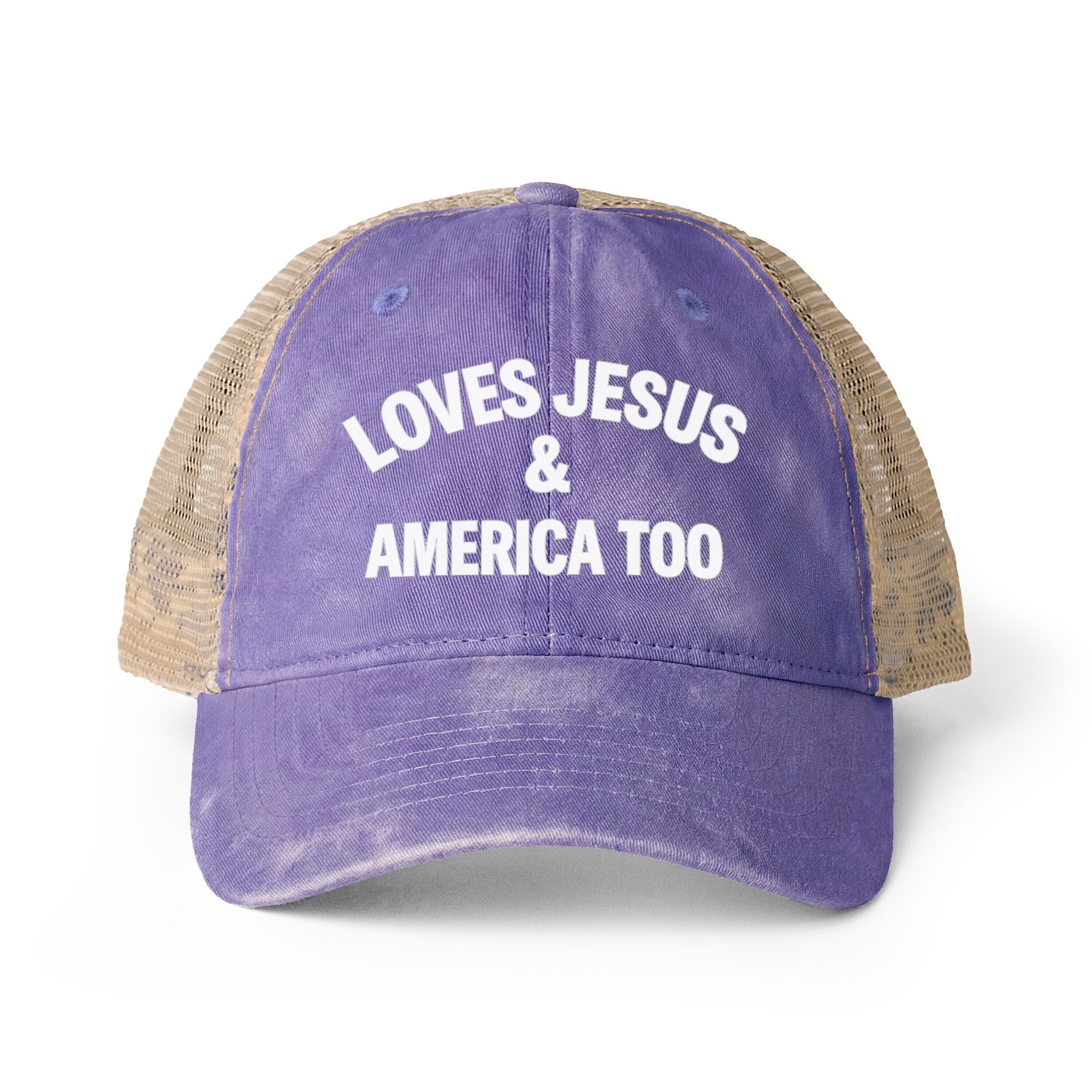 Loves Jesus & America Too Trucker Hat
