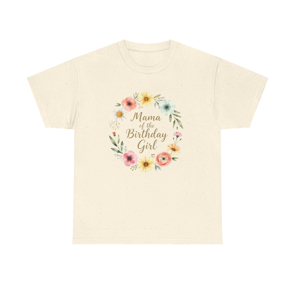 Mama of the Birthday Girl Tee | Floral Wreath, Mom Shirt, Birthday Party Shirt