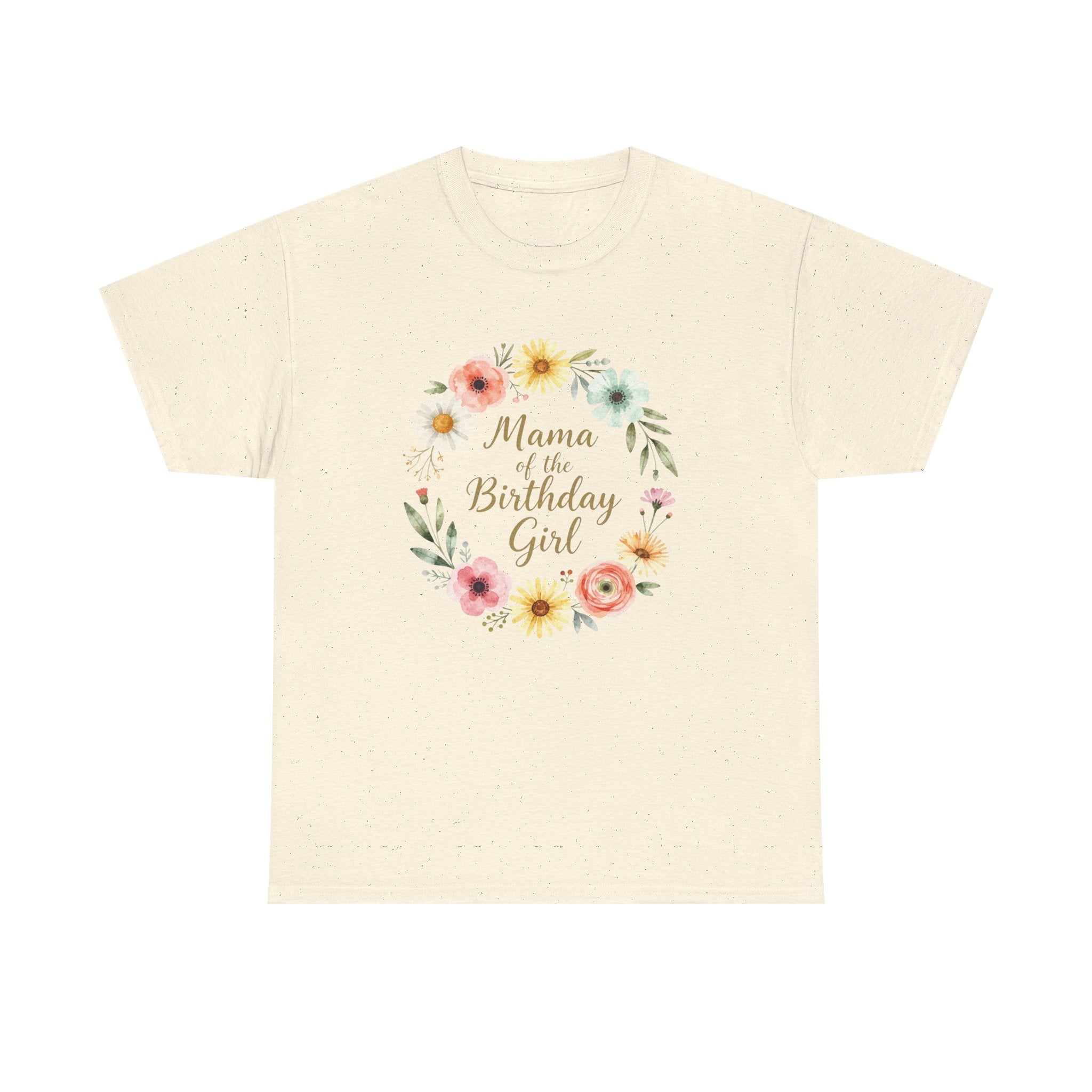 Mama of the Birthday Girl Tee | Floral Wreath, Mom Shirt, Birthday Party Shirt