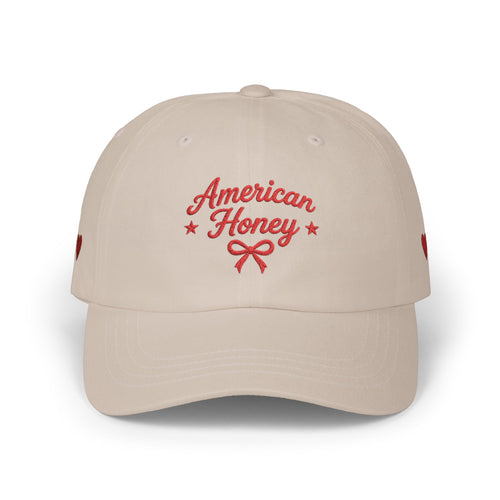 American Honey Embroidered White Baseball Hat