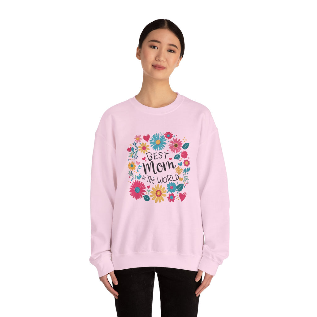 Unisex Heavy Blend™ Crewneck Sweatshirt “Best Mom in the World”
