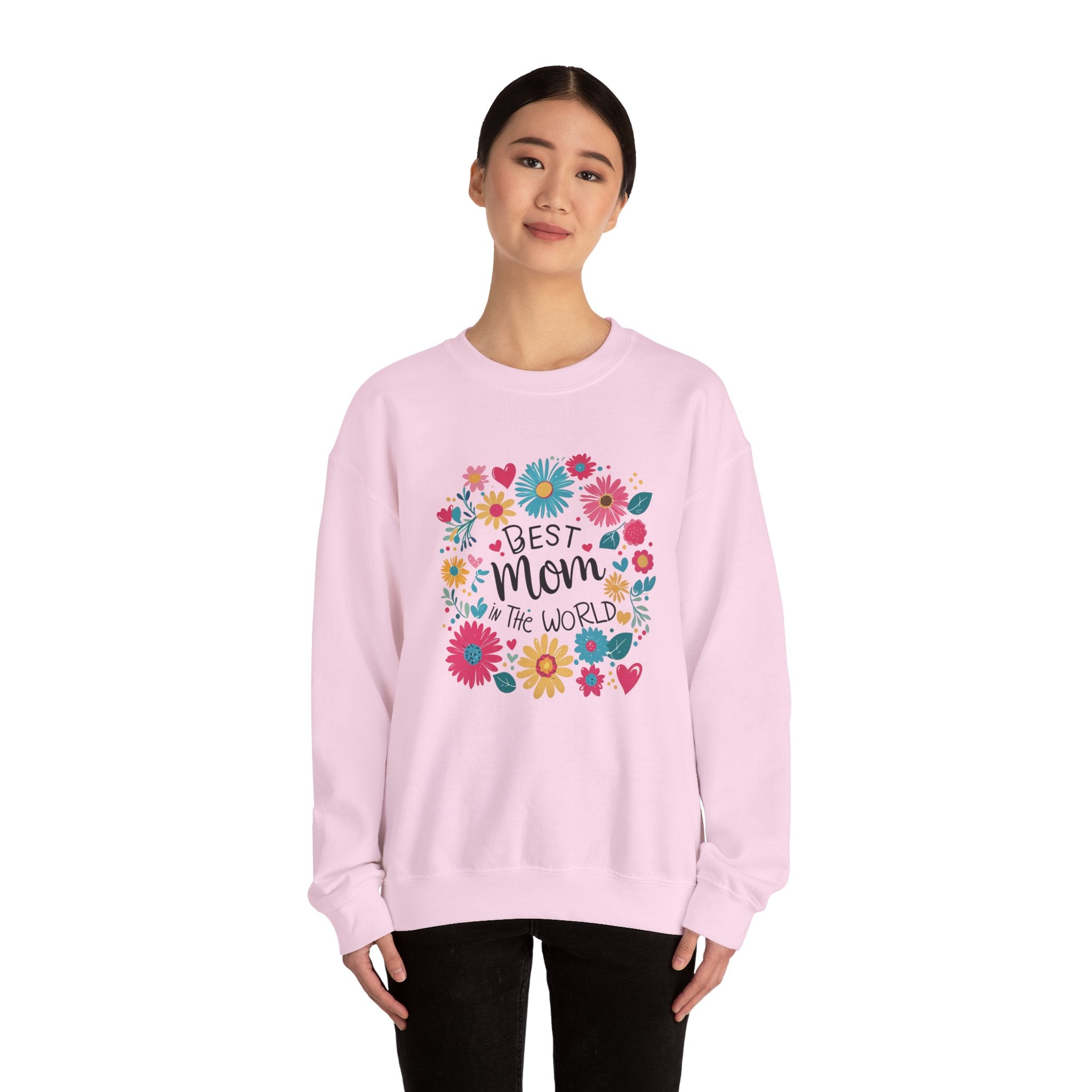 Unisex Heavy Blend™ Crewneck Sweatshirt “Best Mom in the World”