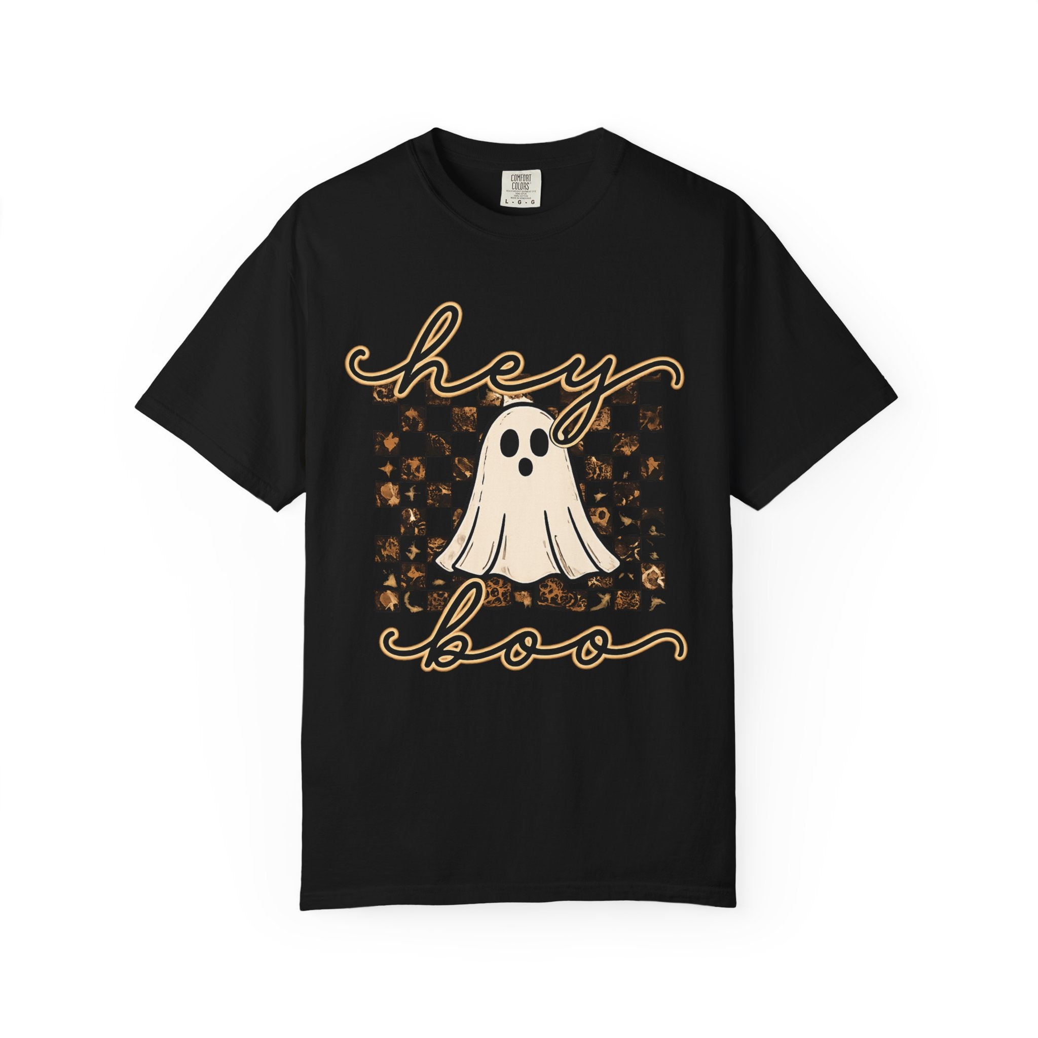 Hey Boo Checkered Tee