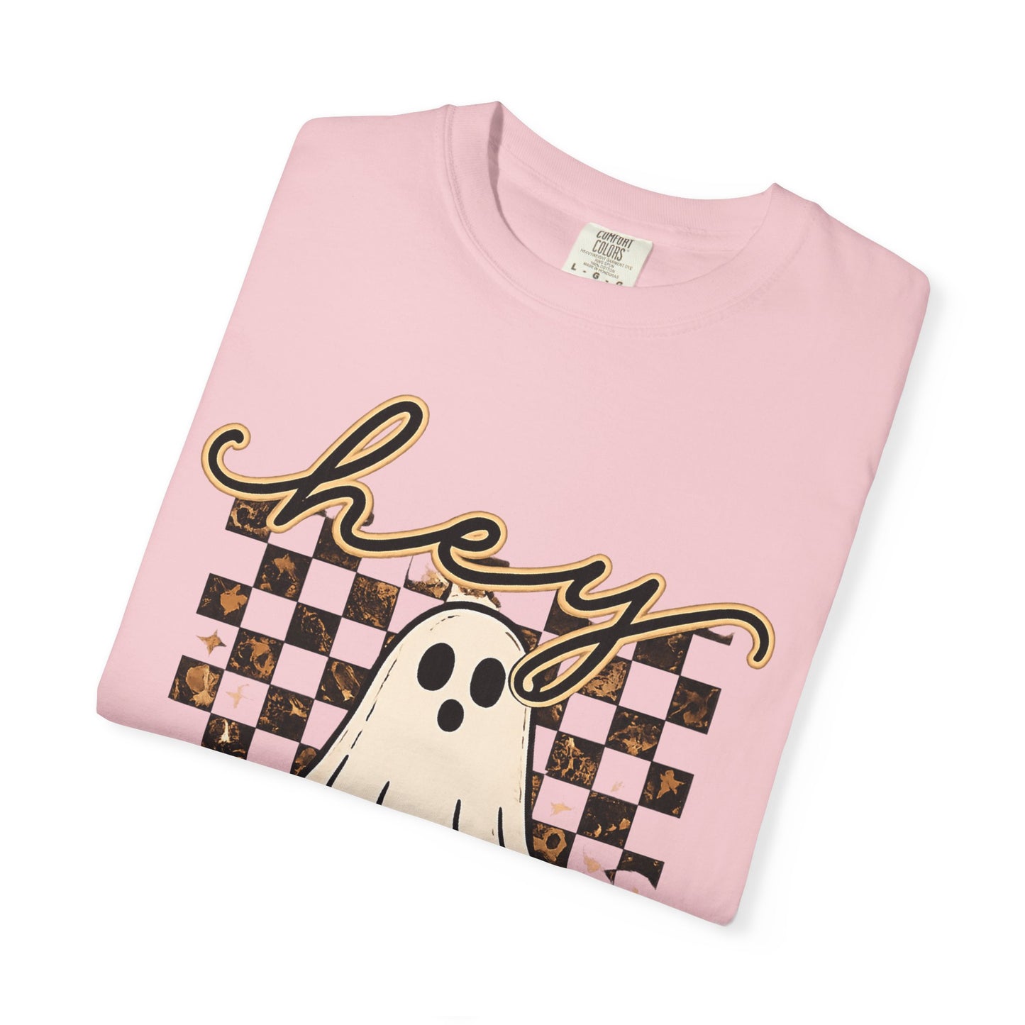 Hey Boo Checkered Tee