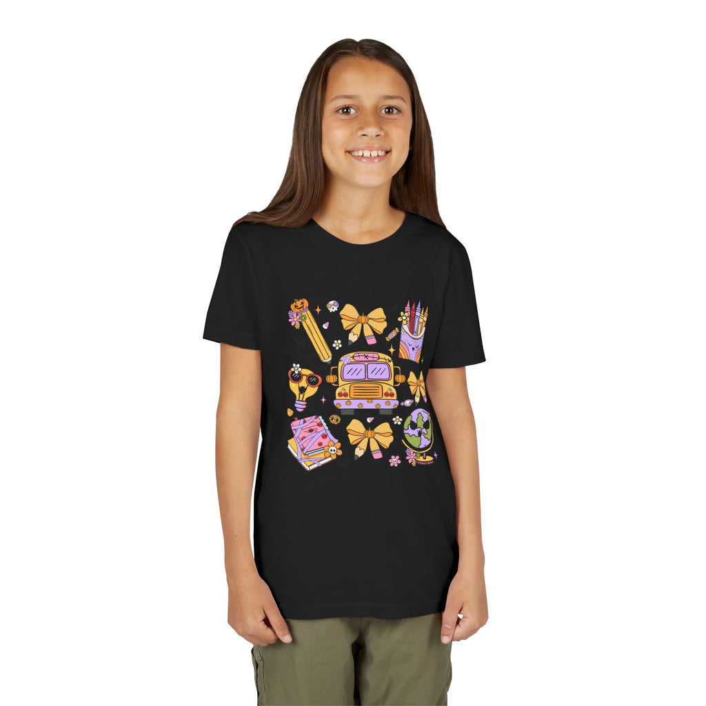 Cute Bus, Globe & Crayon Halloween Tee