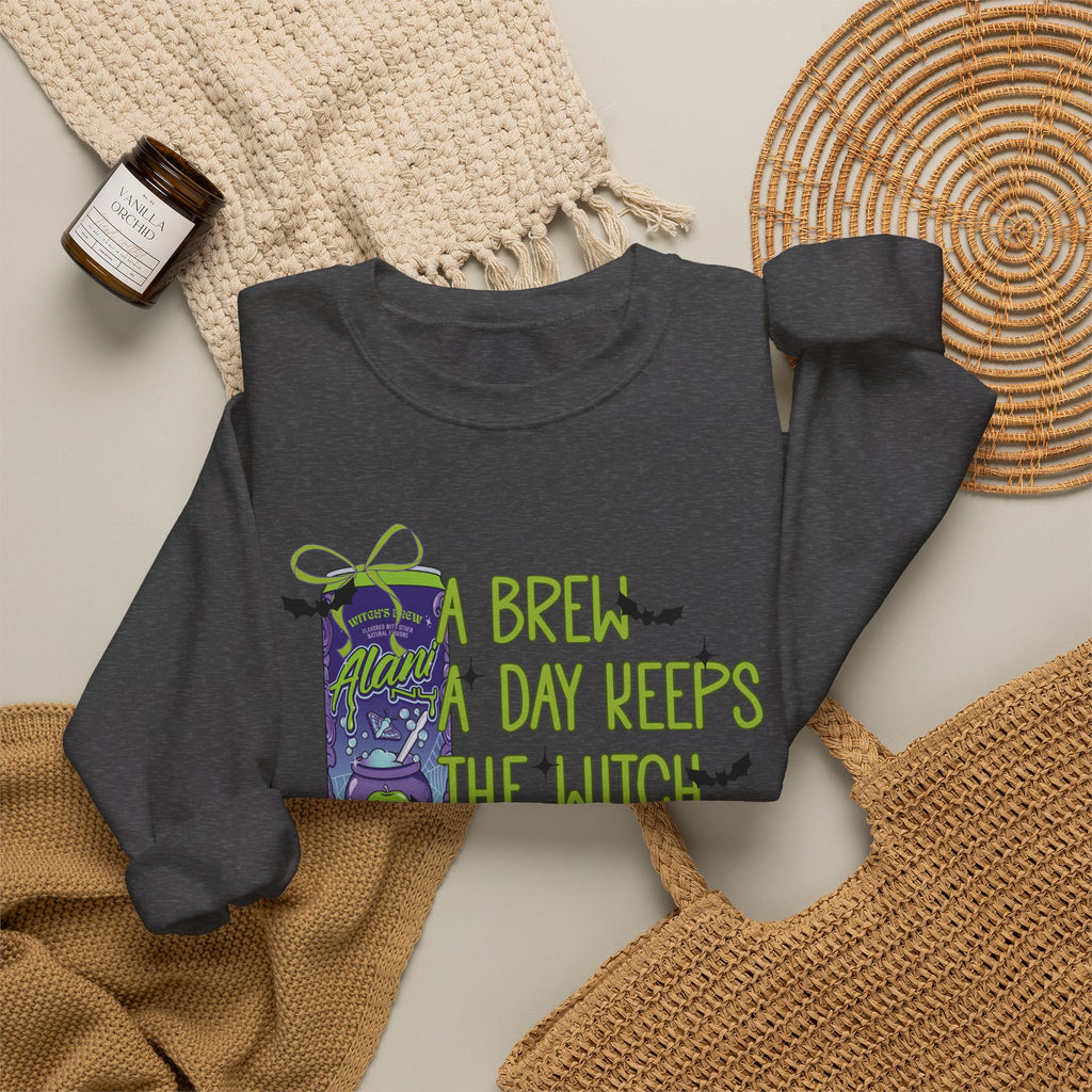 "A Brew A Day Keeps the Witch Away" Halloween Crewneck