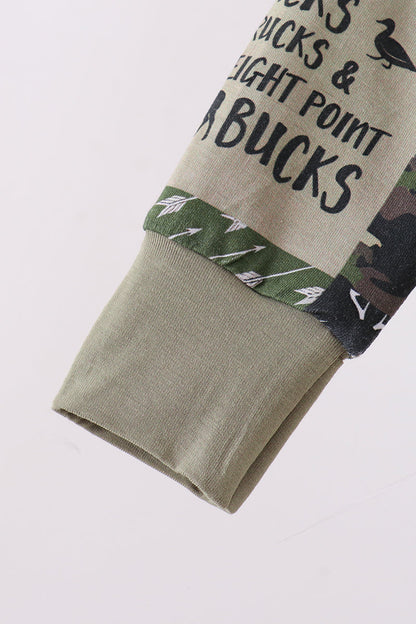 Camo Deer Bamboo Zip Romper