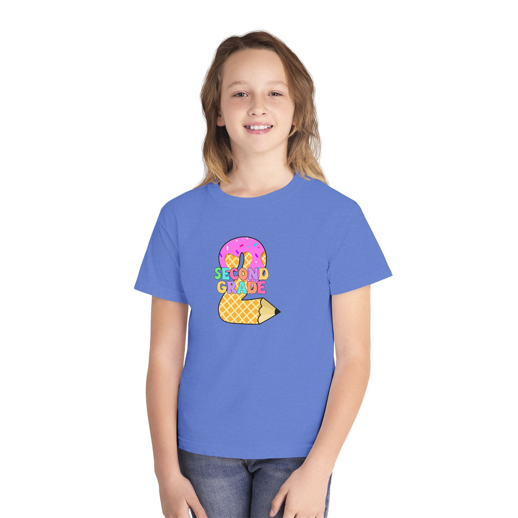 Second Grade Ice Cream Pencil Youth Tee