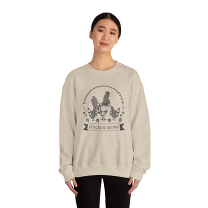 Chicken Mama illustration sweatshirt | hen flock floral design