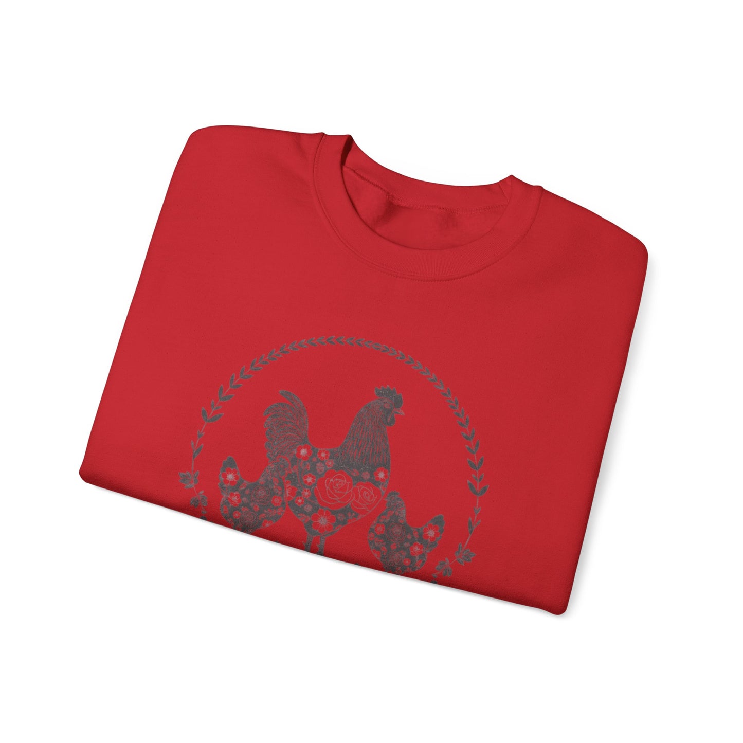 Chicken Mama illustration sweatshirt | hen flock floral design