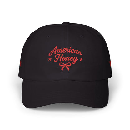 American Honey Embroidered White Baseball Hat