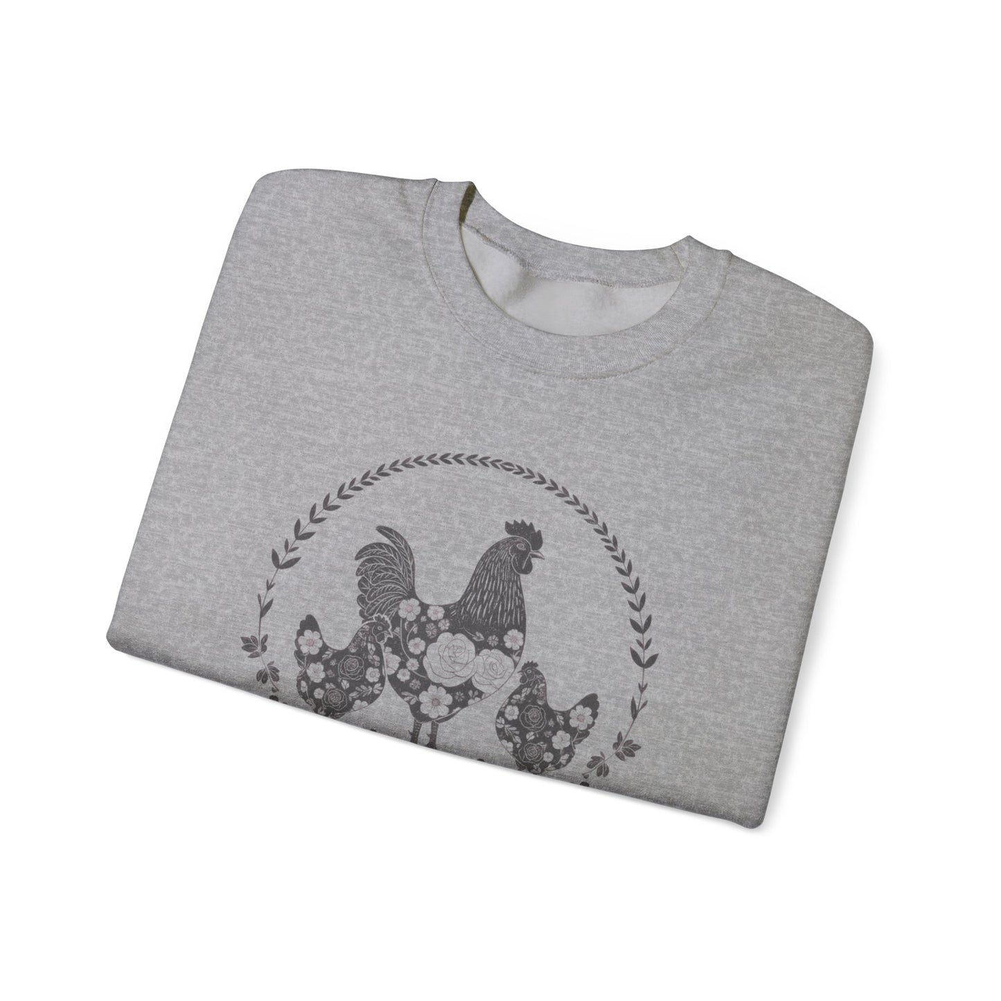 Chicken Mama illustration sweatshirt | hen flock floral design
