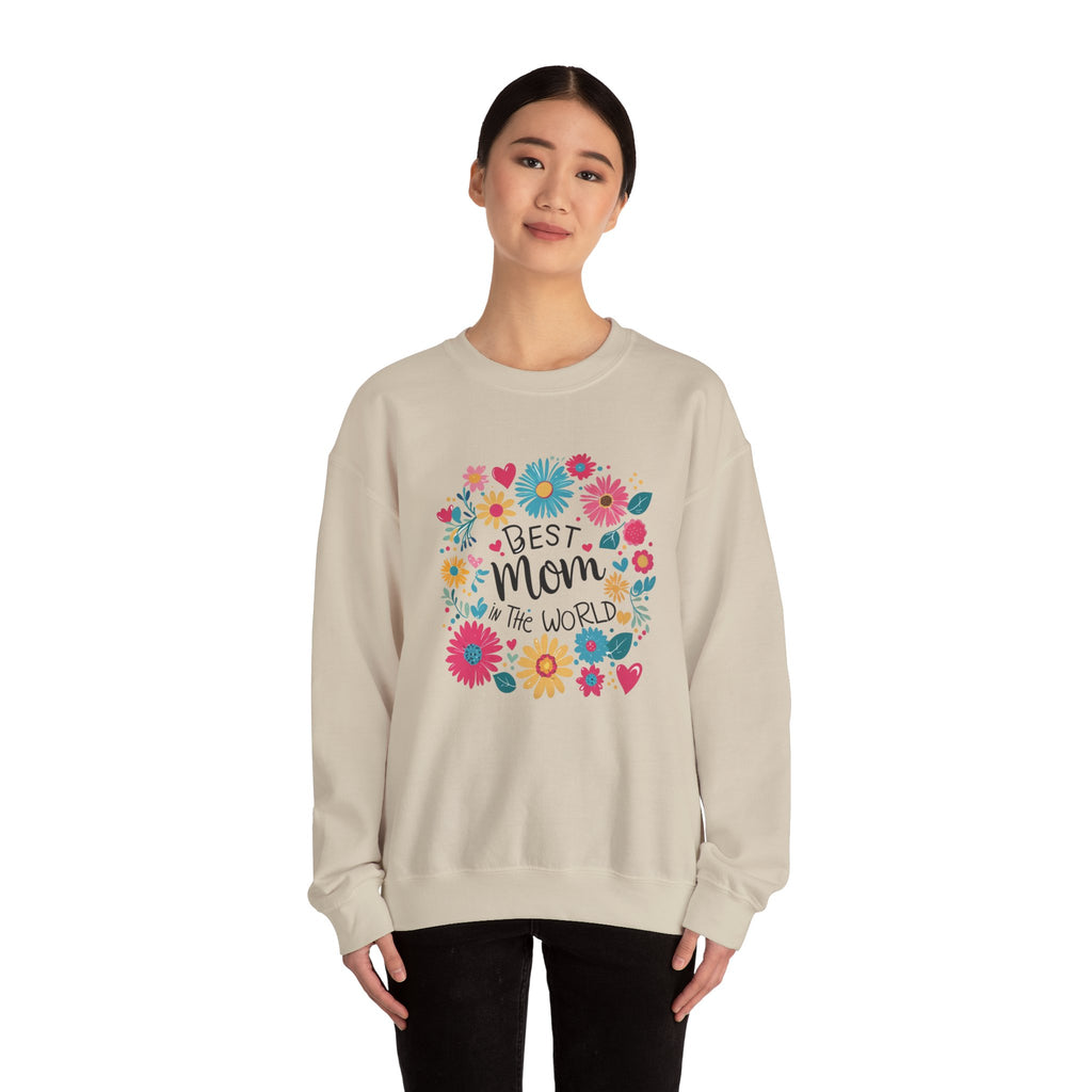 Unisex Heavy Blend™ Crewneck Sweatshirt “Best Mom in the World”