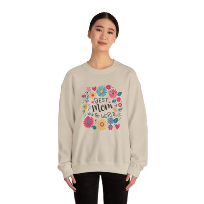 Unisex Heavy Blend™ Crewneck Sweatshirt “Best Mom in the World”