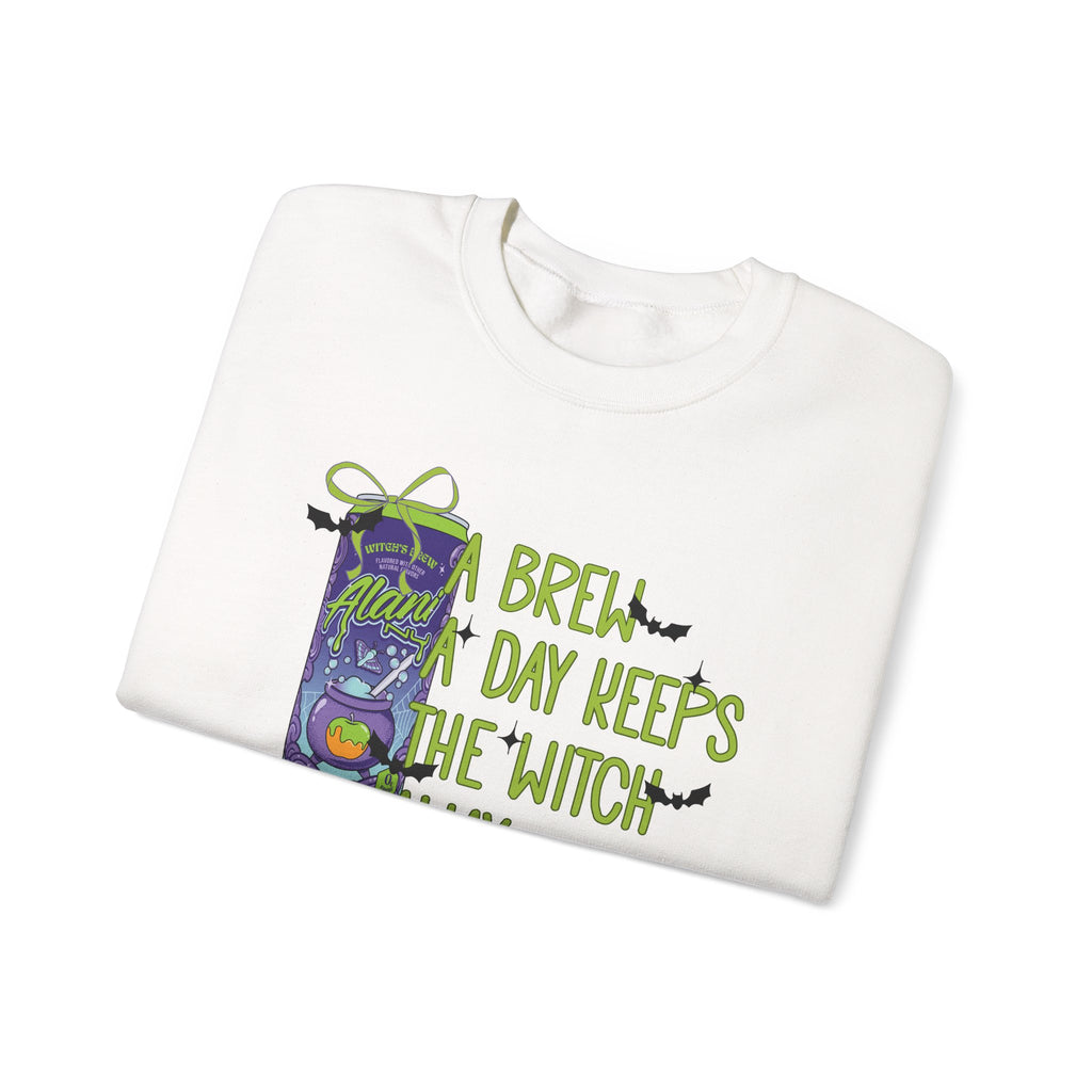 "A Brew A Day Keeps the Witch Away" Halloween Crewneck