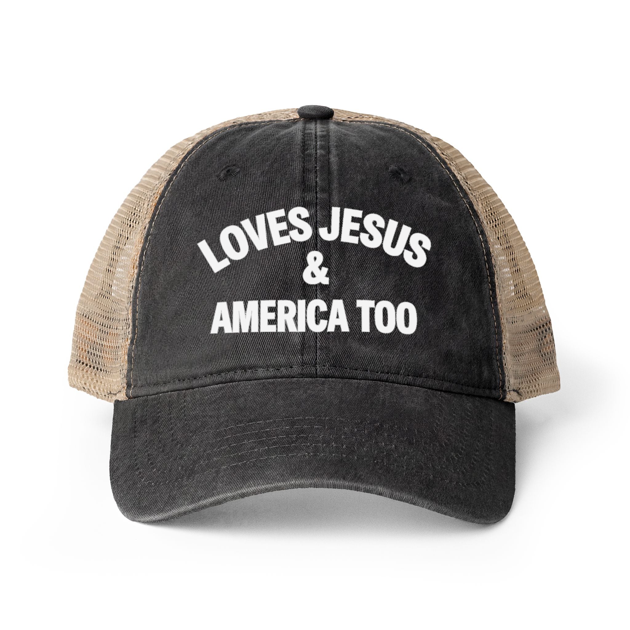 Loves Jesus & America Too Trucker Hat