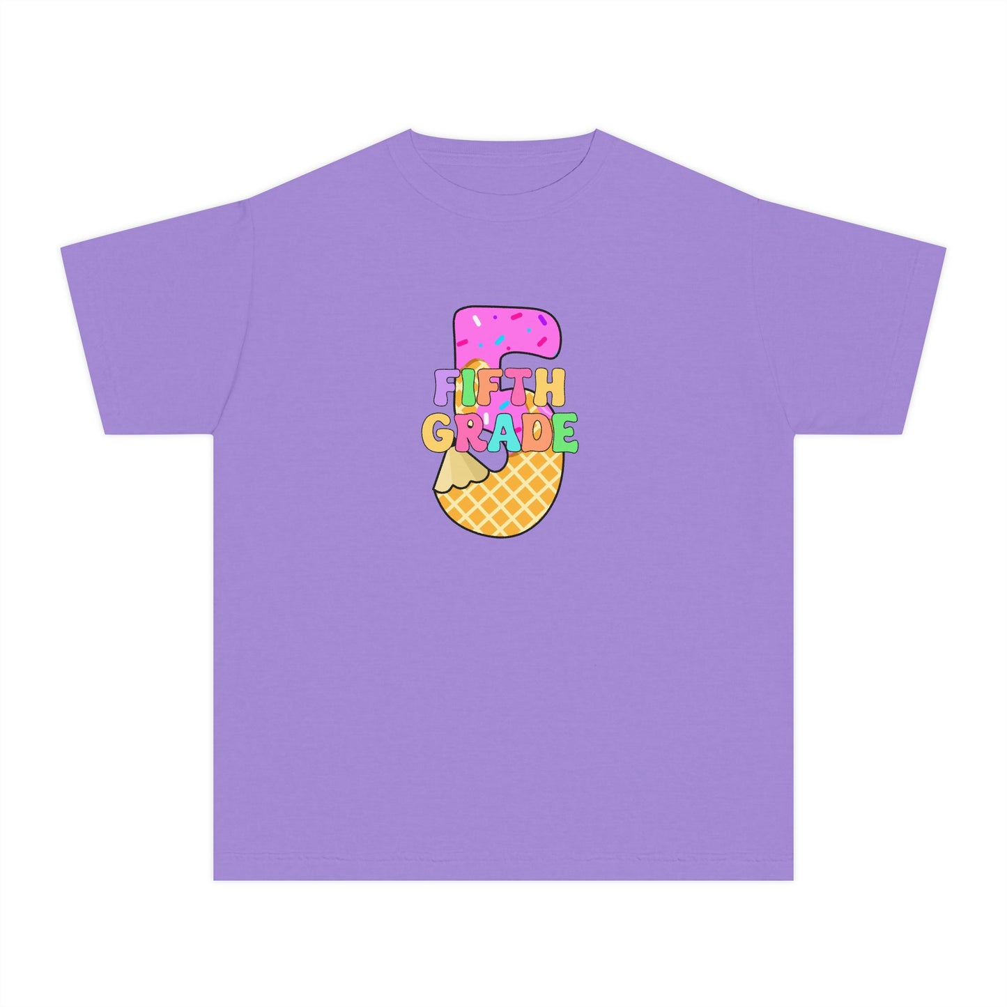 Fifth Grade Ice Cream Pencil Youth Tee