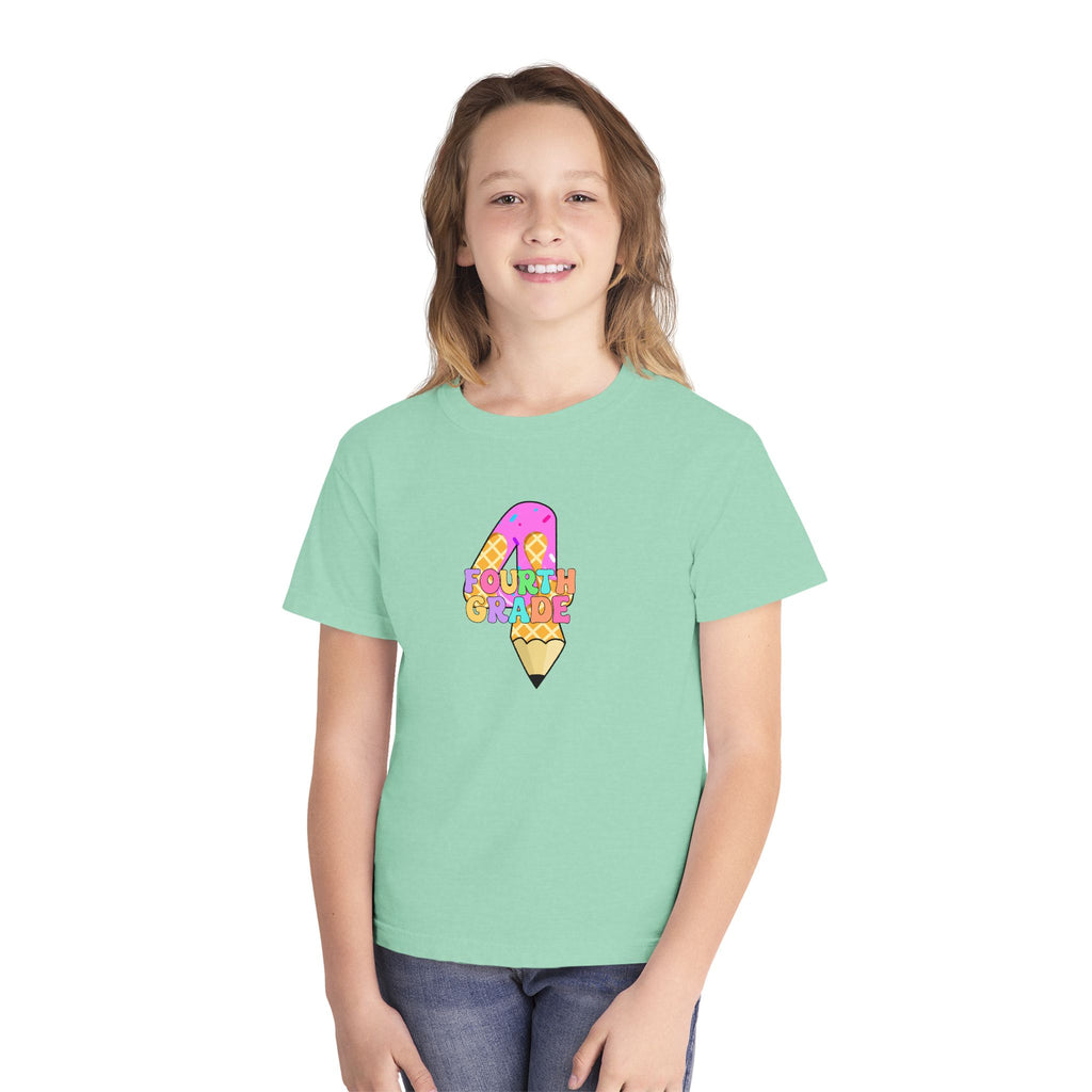 Fourth Grade Ice Cream Pencil Youth Tee