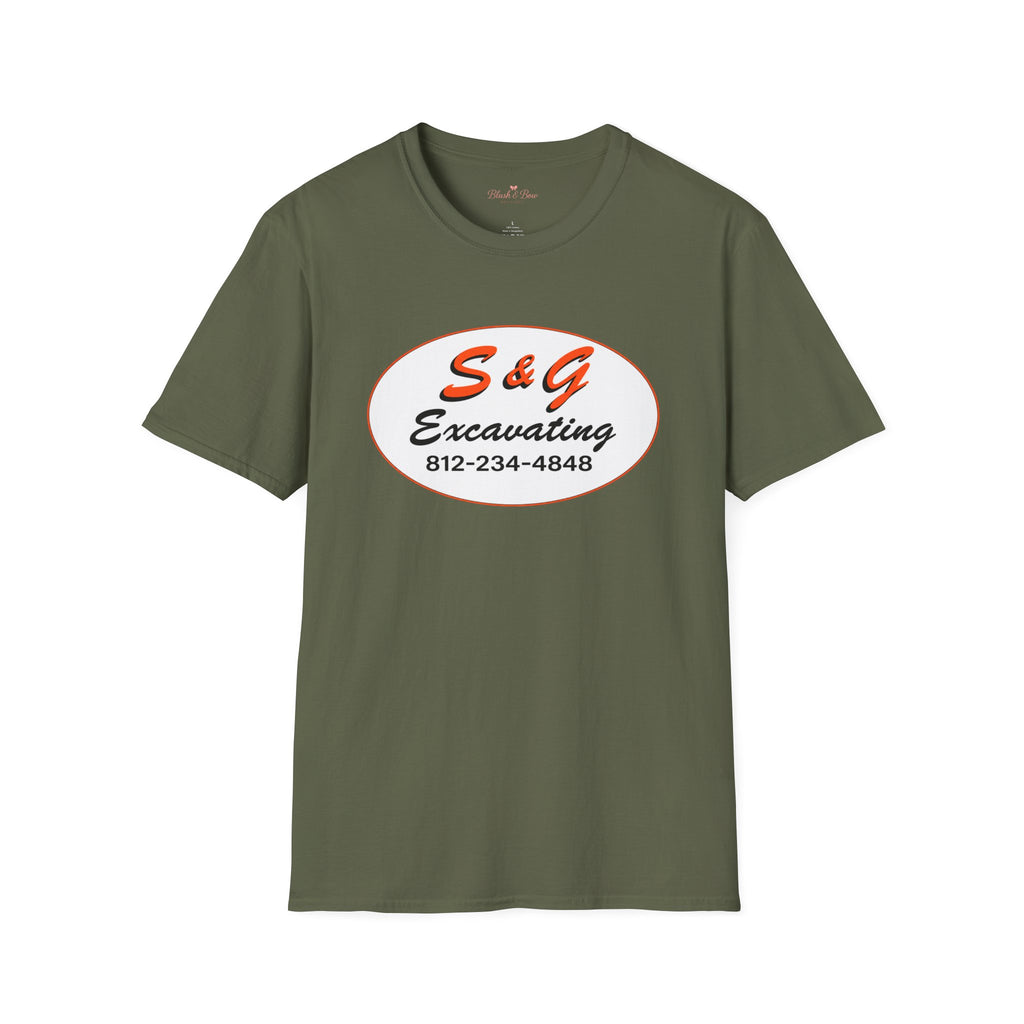 Excavation Logo T-Shirt — S&G Excavating (812-234-4848)