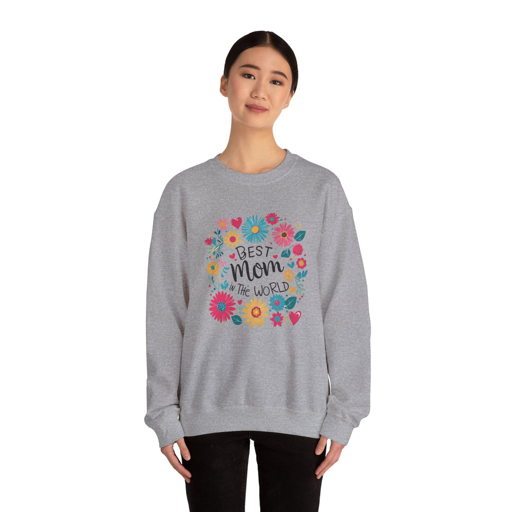 Unisex Heavy Blend™ Crewneck Sweatshirt “Best Mom in the World”
