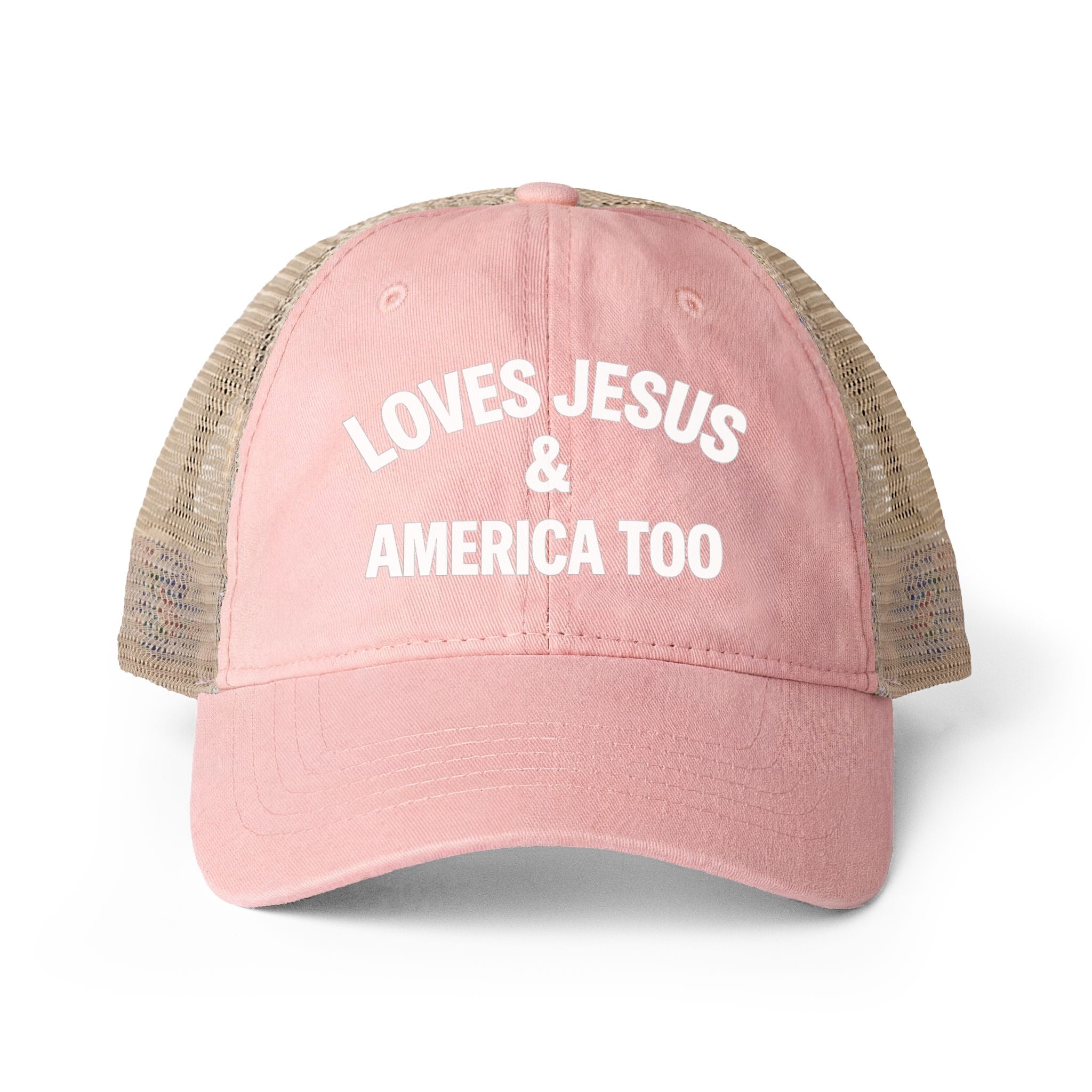 Loves Jesus & America Too Trucker Hat
