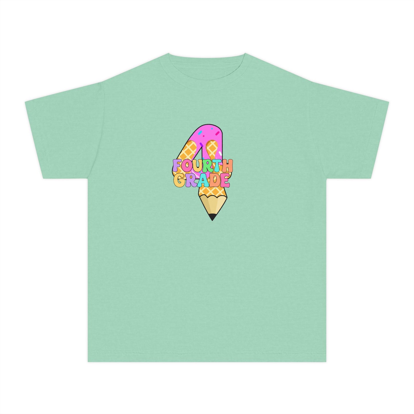 Fourth Grade Ice Cream Pencil Youth Tee