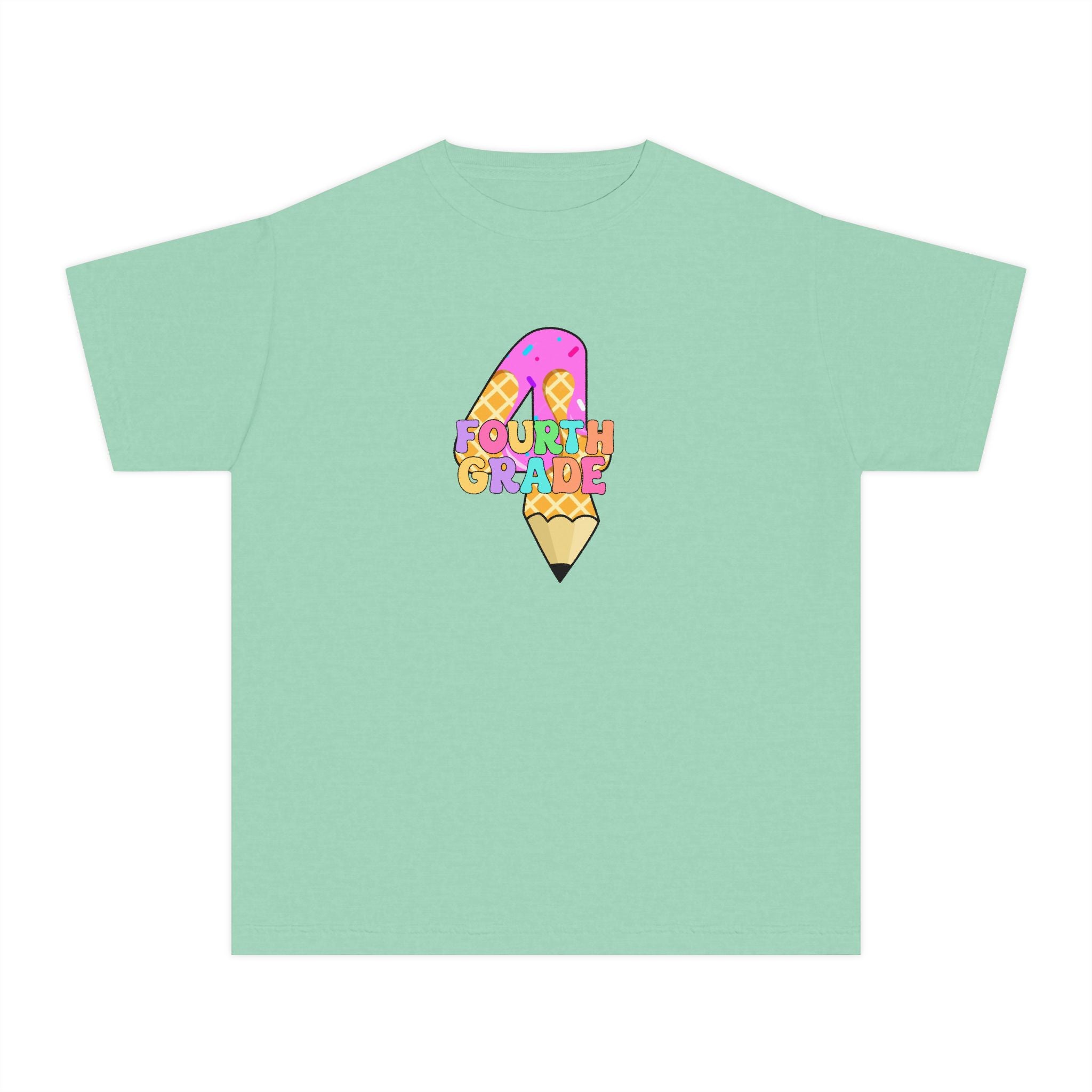 Fourth Grade Ice Cream Pencil Youth Tee