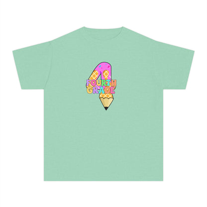 Fourth Grade Ice Cream Pencil Youth Tee