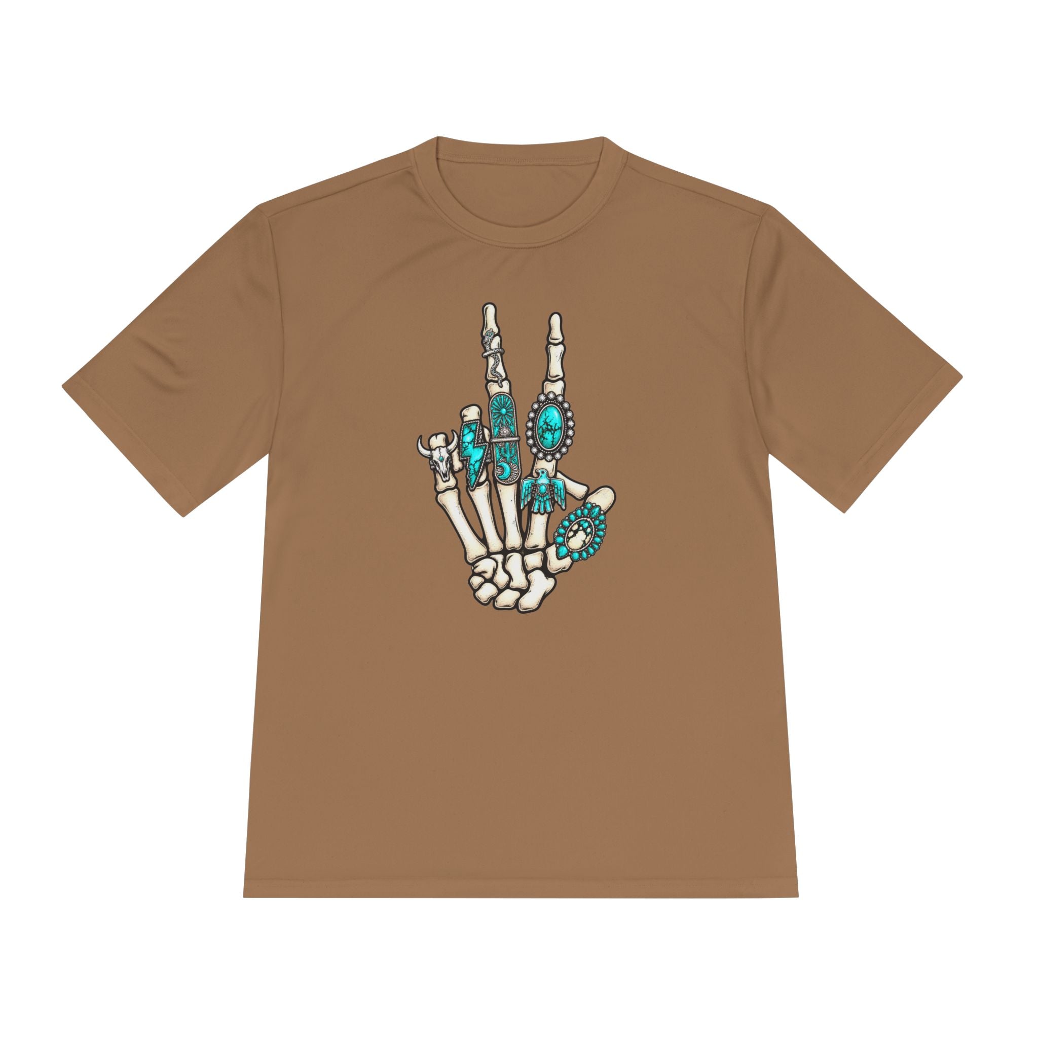 Turquoise Western Skeleton Hand Tee