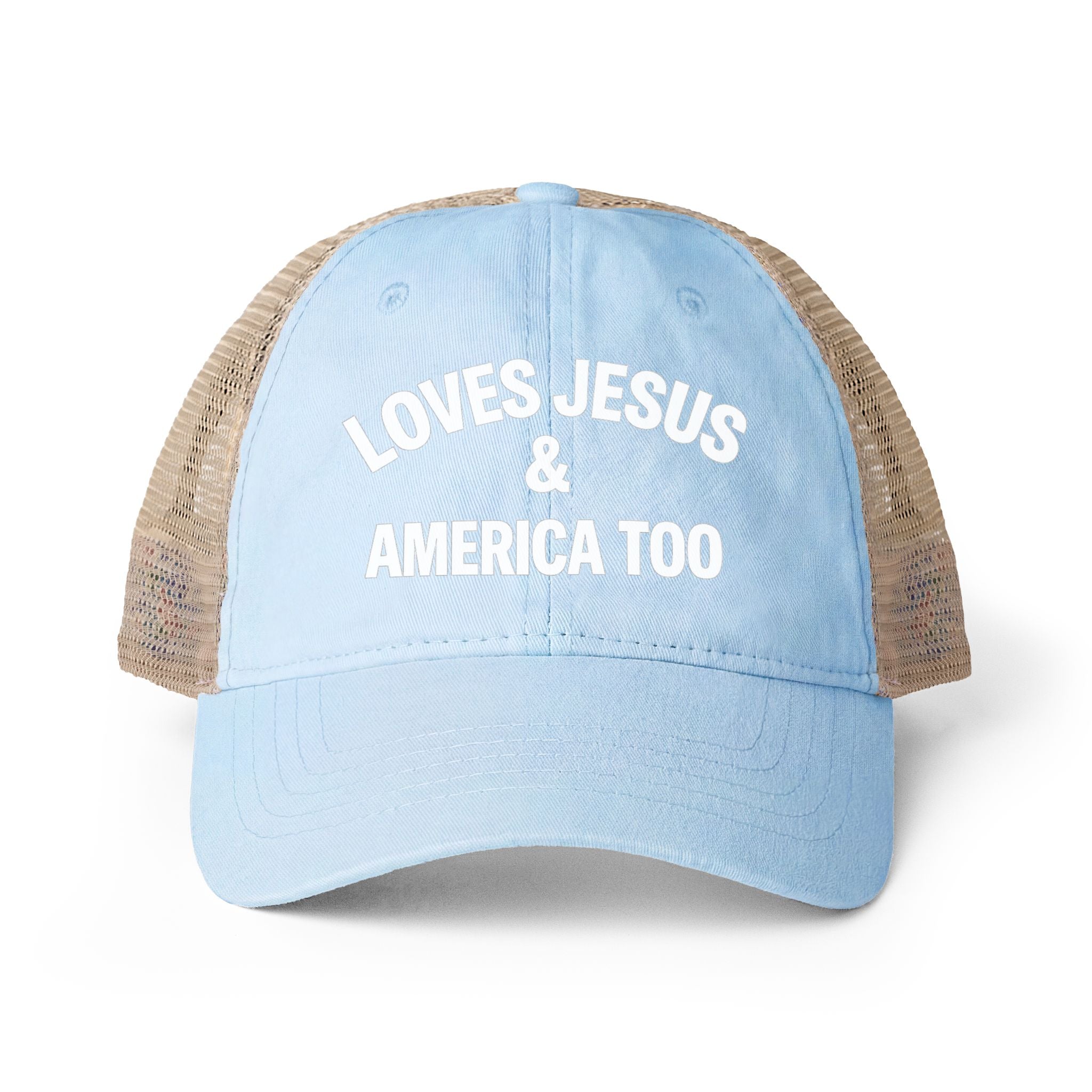 Loves Jesus & America Too Trucker Hat