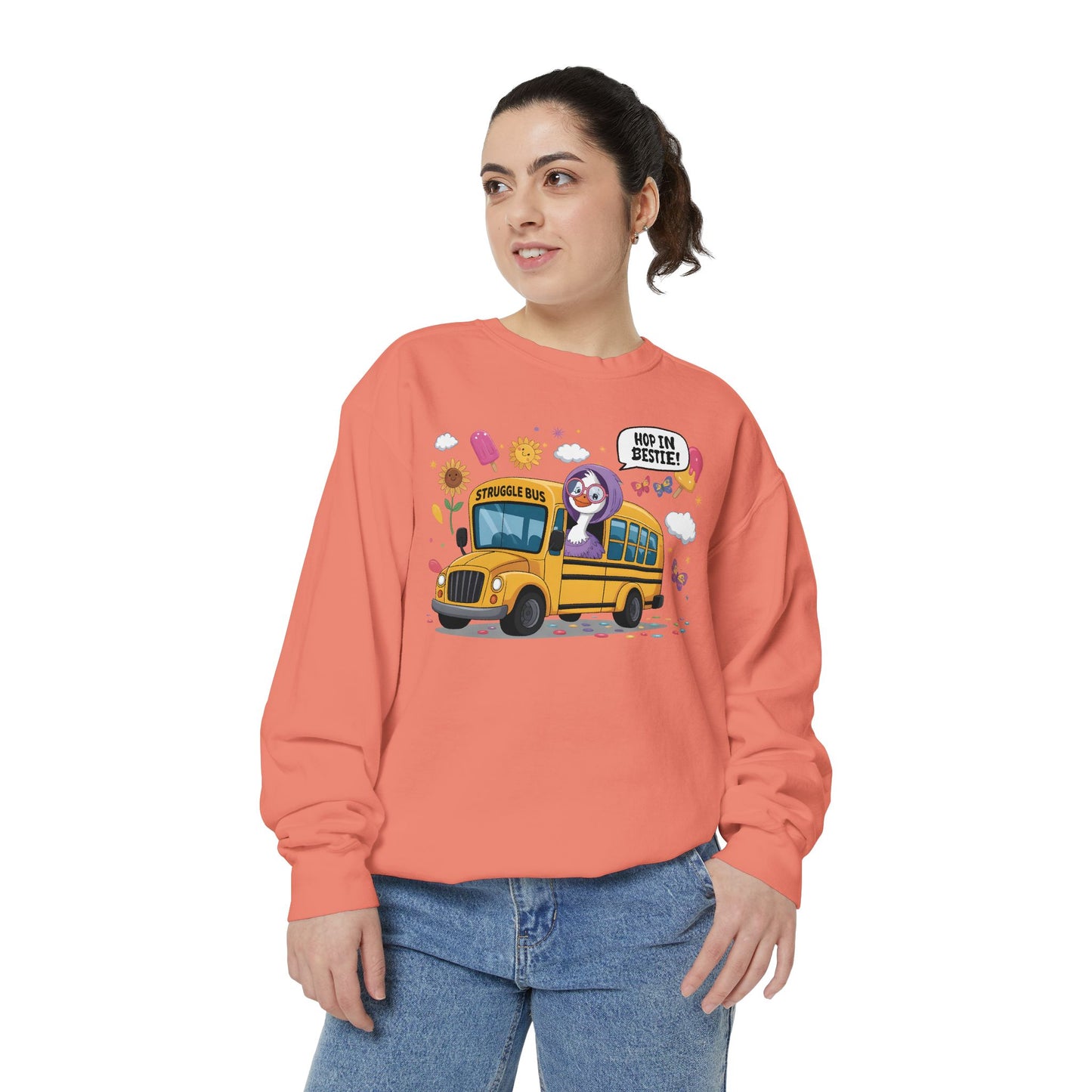 School Bus Sloth Crewneck
