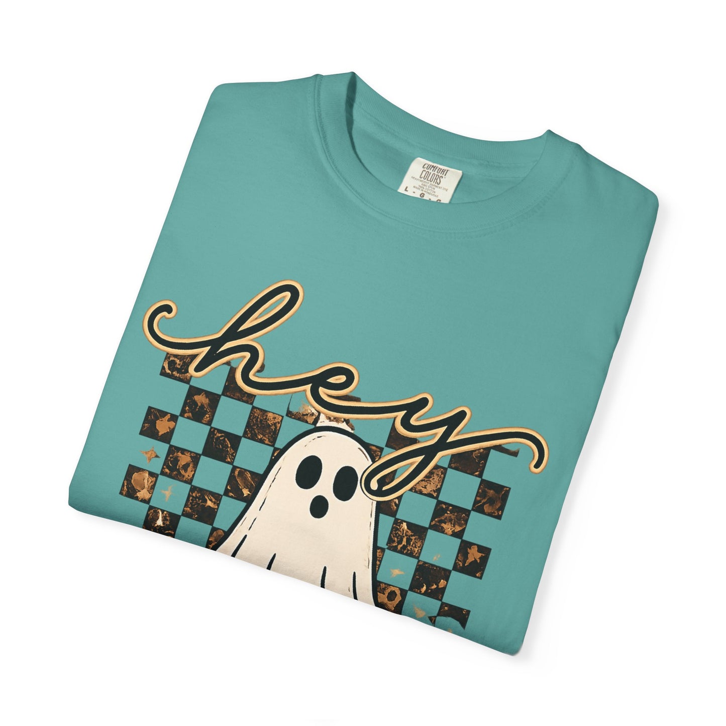 Hey Boo Checkered Tee