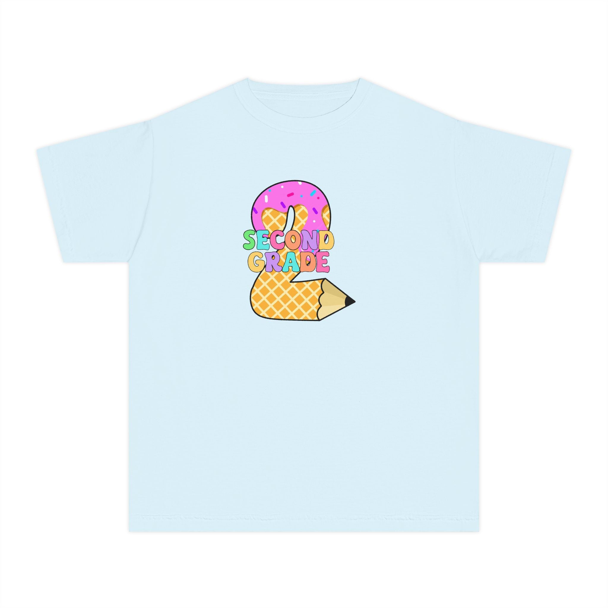 Second Grade Ice Cream Pencil Youth Tee