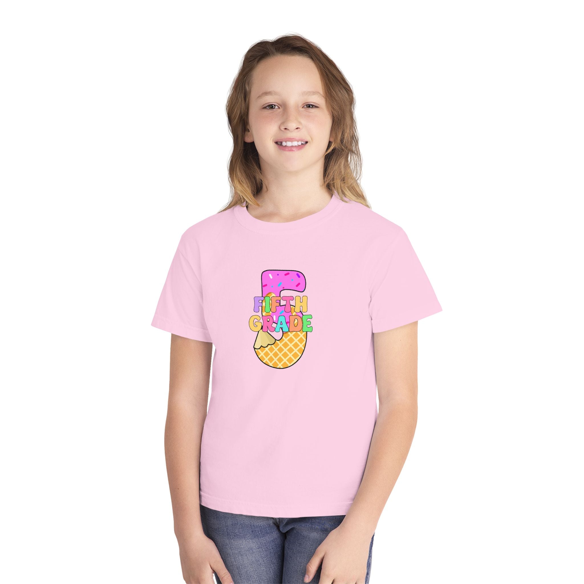 Fifth Grade Ice Cream Pencil Youth Tee