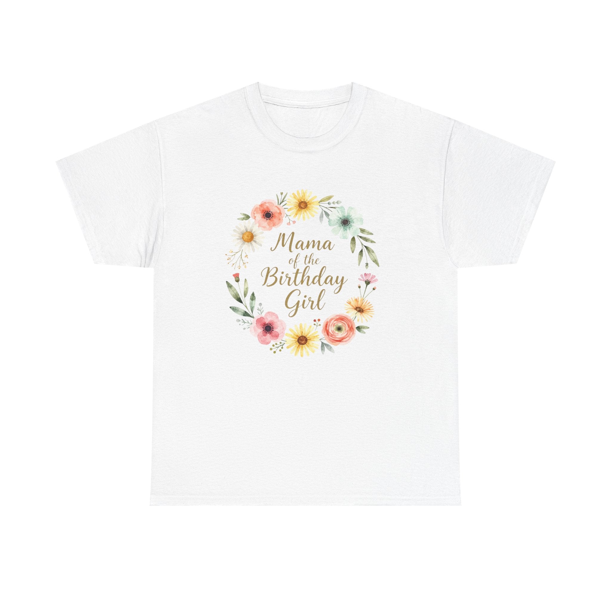 Mama of the Birthday Girl Tee | Floral Wreath, Mom Shirt, Birthday Party Shirt