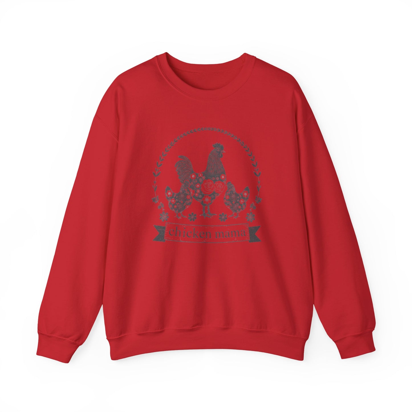 Chicken Mama illustration sweatshirt | hen flock floral design
