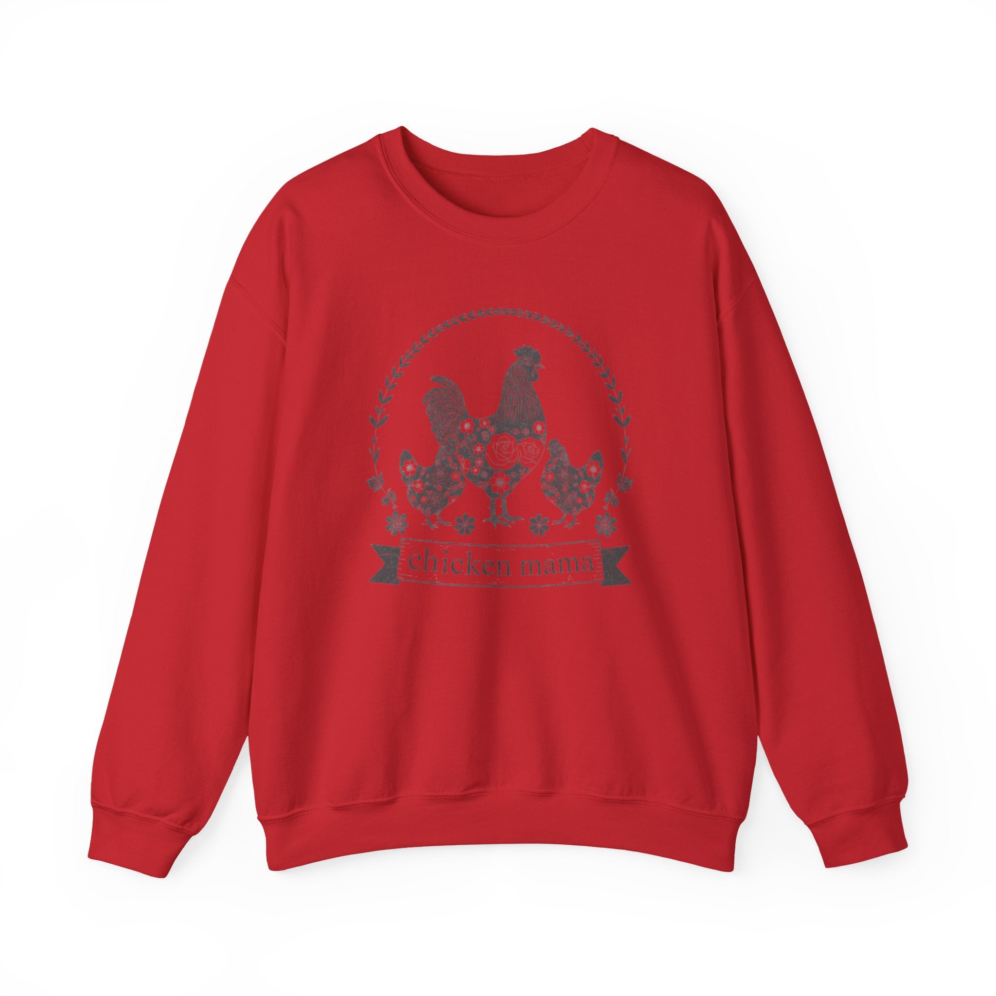 Chicken Mama illustration sweatshirt | hen flock floral design
