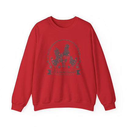 Chicken Mama illustration sweatshirt | hen flock floral design