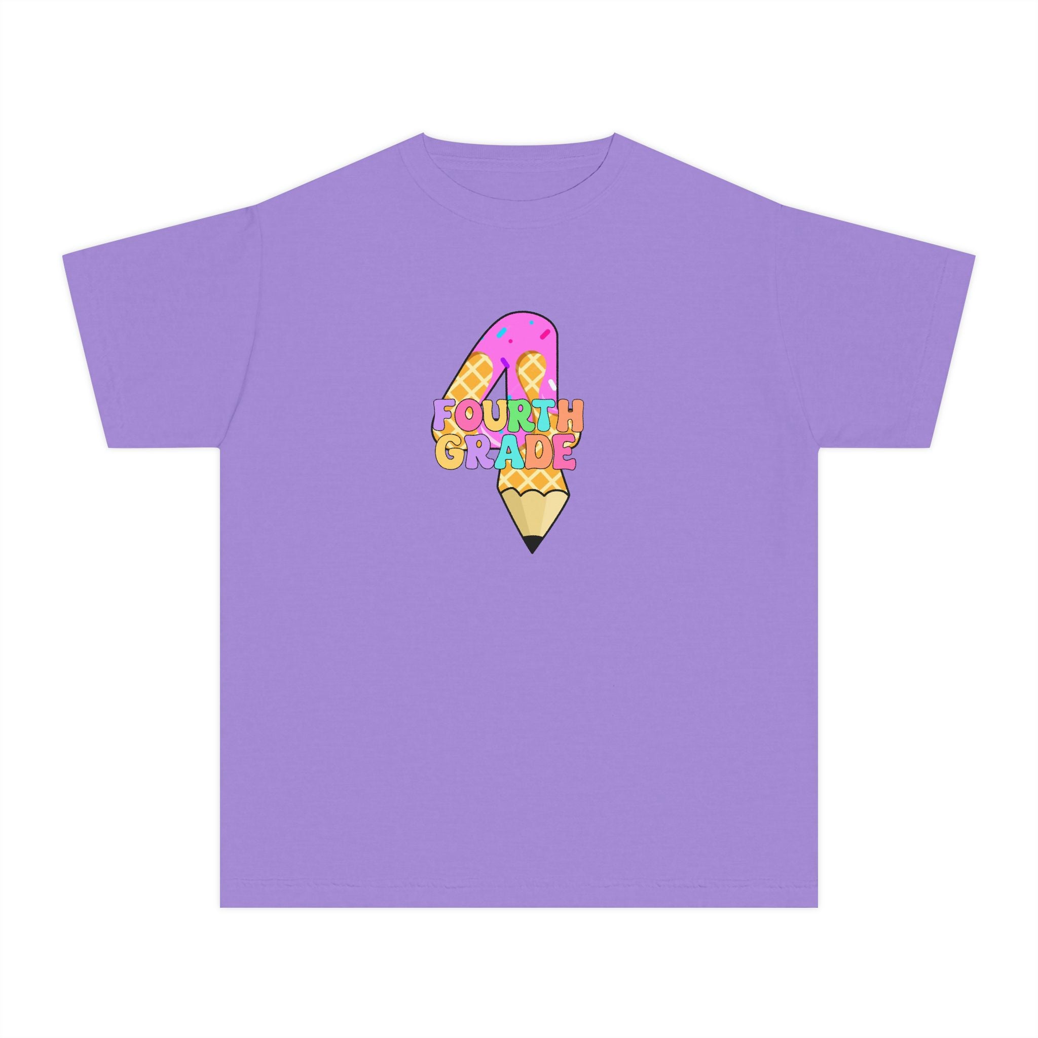 Fourth Grade Ice Cream Pencil Youth Tee