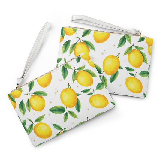 Lemon Pattern Clutch Bag