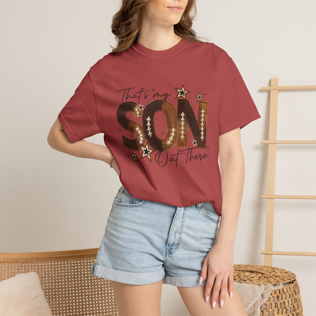 That’s My Son Football T-Shirt — Personalized Jersey Number Tee