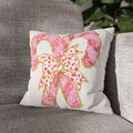 Pink Candy Cane Christmas Pillow